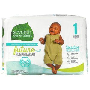 Seventh Generation Size 1 Diapers 1.8-14lbs/4-6kg